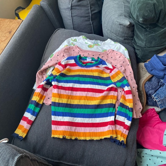 Lot of 3 Long Sleeve Shirts 3T Toddler Girl - Old Navy girls outfit bundle - Picture 2 of 6